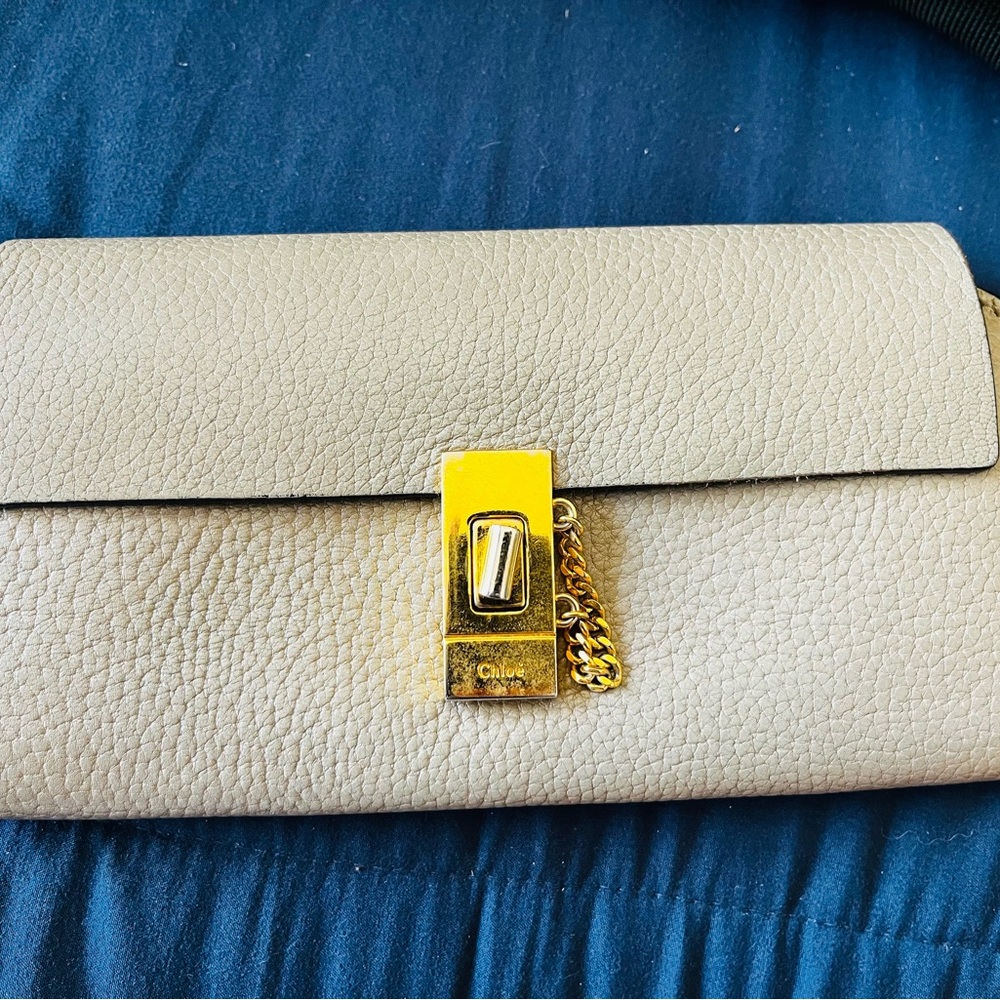 Chloe Beige Leather Wallet